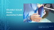 Reliable Solar Panel Manufacturer - Trinasolar