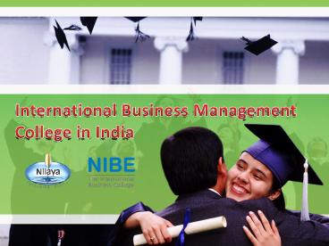 International Business Management Colleges in India