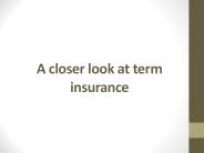 A closer look at term insurance