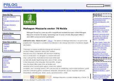 Mahagun Mezzaria Noida - well crafted residential property