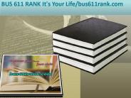 BUS 611 RANK It's Your Life/bus611rank.com