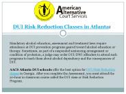 DUI Risk Reduction Class near Atlanta GA