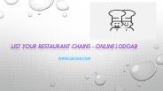 Restaurant Chains - Online Listing | Odoab