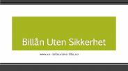 Billån Uten Sikkerhet