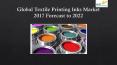 24 Market Reports: Global (North America, Europe and Asia-Pacific, South America, Middle East and Africa) Textile Printing Inks Market 2017 Forecast to 2022 PowerPoint PPT Presentation