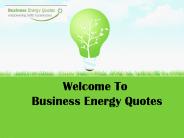 Welcome To Business Energy Quotes