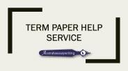 Term Paper Help Service