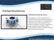 Prototype Manufacturing