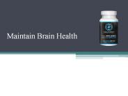 Maintain Brain Health