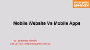 Mobile Website Vs Mobile Apps