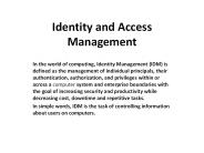 Identity and Access Management
