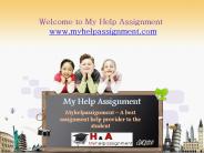 Assignment and homework help