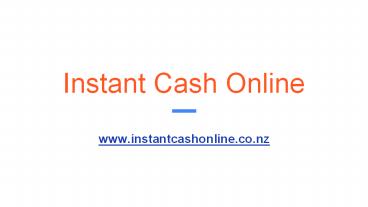Fast cash loans online