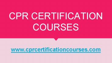 Fast CPR Certification in United States