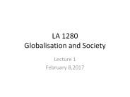 GLOBALISATION