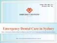 Emergency Dental Care in Sydney PowerPoint PPT Presentation