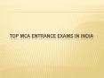 Top MCA Entrance Exams in India (1) PowerPoint PPT Presentation