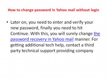How to verify to new reset password Yahoo mail