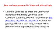 How to verify to new reset password Yahoo mail
