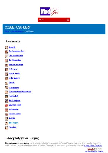 Rhinoplasty Surgery in Delhi