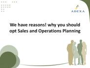 opt Sales and Operations Planning | s&op