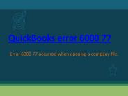 QuickBooks error 6000 77