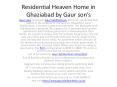 Residential Heaven Home in Ghaziabad by Gaur son’s PowerPoint PPT Presentation