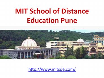 MIT School of Distance Education Pune
