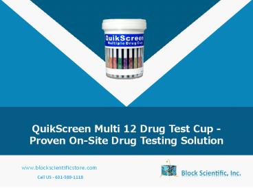 QuikScreen Multi 12 Drug Test Cup - Proven On-Site Drug Testing Solution