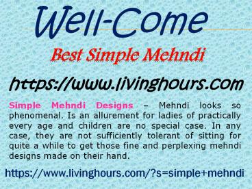 Attractive Latest Simple Mehndi Designs