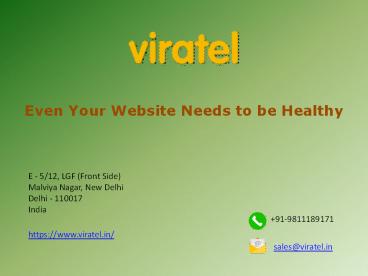 Even Your Website Needs to be Healthy (1)