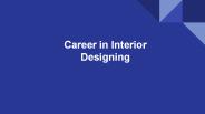 Career in Interior Designing