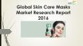 Global Skin Care Masks Market Research Report 2016 (1) PowerPoint PPT Presentation