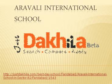Aravali International School Faridabad