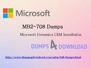 MB2-708 Dumps - Money Back Guarantee