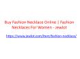 Buy Fashion Necklace Online | Fashion Necklaces For Women - Jewlot
