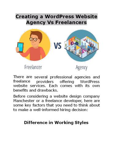 Creating a WordPress Website Agency Vs Freelancers