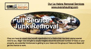 Our La Habra Removal Service
