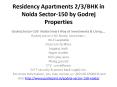 Residency Apartments 2/3/BHK in Noida Sector-150 by Godrej Properties