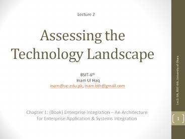 Assessing Technology Landscape