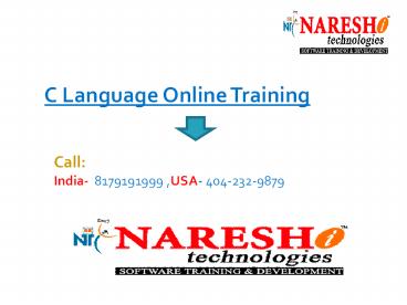 C Language Online Training in India- C Language Online Training In Hyderabad