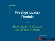 Super Exotic Cars for Rental Miami