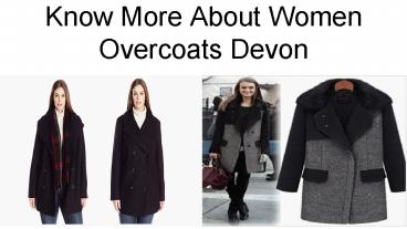 Buy Top Quality Women Overcoats Devon