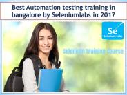 Best Selenium Corporate Training services  in bangalore by Seleniumlabs