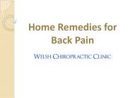 Home Remedies for Back Pain
