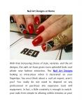 Nail Art Designs at Home PowerPoint PPT Presentation