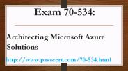 Microsoft Azure 70-534 practice test