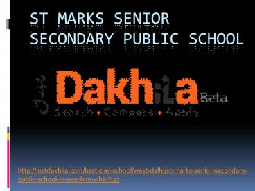 ST Marks School Paschim Vihar