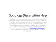 Why students seek Sociology help for dissertation? PowerPoint PPT Presentation