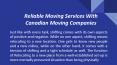 Reliable Moving Services With Canadian Moving Companies PowerPoint PPT Presentation